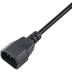 Akyga AK-PC-03A Extension Power Cord C13 / C14 cable 1,8m Black