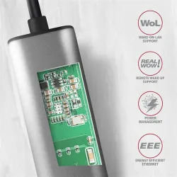 Axagon USB-C 3.2 Gigabit Ethernet hálózati adapter (ADE-25RC)