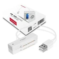 Axagon ADSA-1S 2.5" SATA3 USB2.0 külső ház fehér