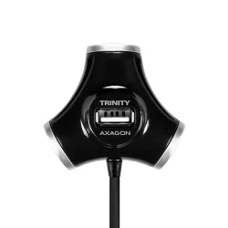 AXAGON HUE-X3B USB Trinity Hub Black