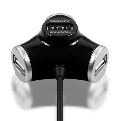 AXAGON HUE-X3B USB Trinity Hub Black