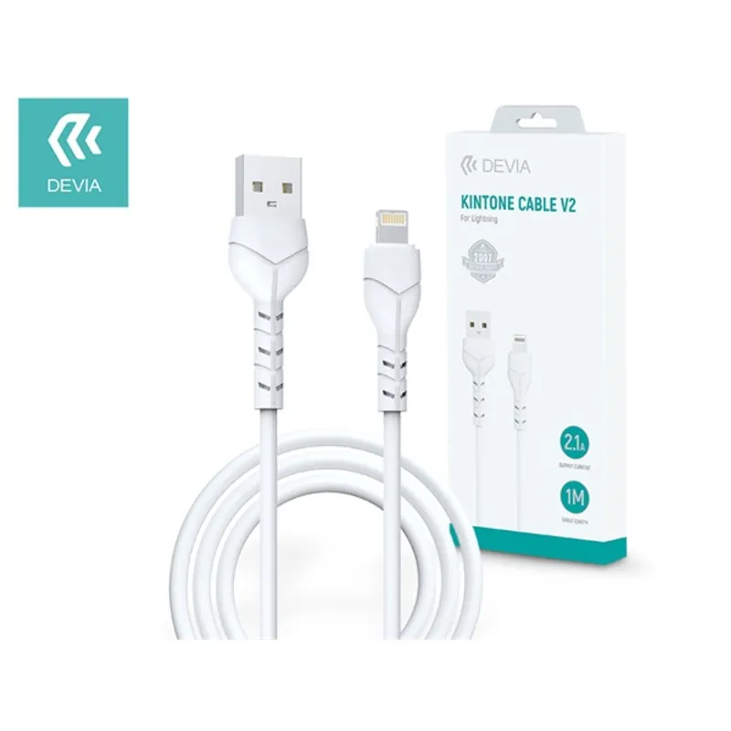 Devia Kintone V2 USB-A - Lightning adat- és töltőkábel 1m fehér (ST348686) Devia Kintone V2 USB-A - Lightning adat- és töltőkábel 1m fehér (ST348686)