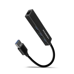 AXAGON HMA-GL3A USB3.2 multiport Hub 3-port + LAN metal black