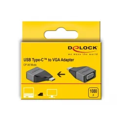 DELOCK Átalakító USB Type-C to VGA (DP Alt Mode) 1080p