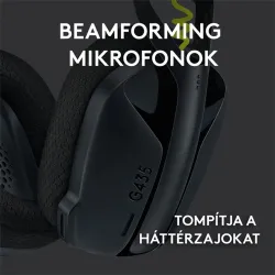 Logitech G435 LIGHTSPEED vezeték nélküli Gaming headset fekete