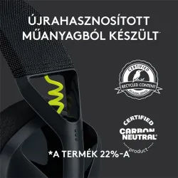 Logitech G435 LIGHTSPEED vezeték nélküli Gaming headset fekete