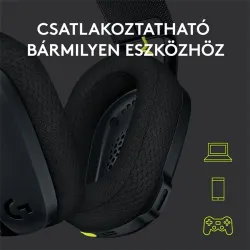 Logitech G435 LIGHTSPEED vezeték nélküli Gaming headset fekete