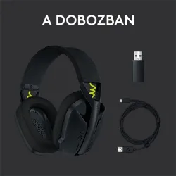 Logitech G435 LIGHTSPEED vezeték nélküli Gaming headset fekete