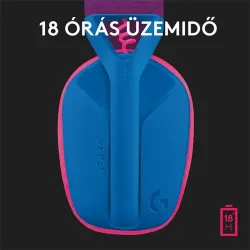 LOGITECH Fejhallgató 2.0 - G435 Vezeték Nélküli Gaming Mikrofonos , Kék-Málna