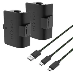 Venom VS2883 Xbox Series X/S akkumulátor 2db + 3m töltőkábel fekete