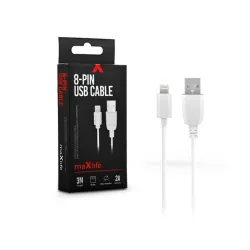 Maxlife USB-A - Lightning töltőkábel 3m fehér (TF-0064)
