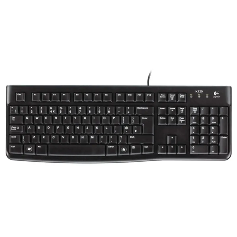 Logitech K120 USB cseppálló magyar billentyűzet fekete Logitech K120 USB cseppálló magyar billentyűzet fekete