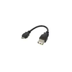 LogiLink USB 2.0 adapter, Micro-USB/M-USB-A/F, fekete, 0,1 m