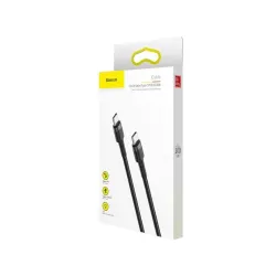 ACC Baseus Cafule Type-C PD2.0 60W Flash Charging Data Line (20V/3A) 1m gyorstöltő adatkábel, szürke/fekete