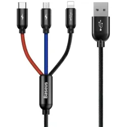 Baseus 3 in 1 USB Cable 1,2m Black