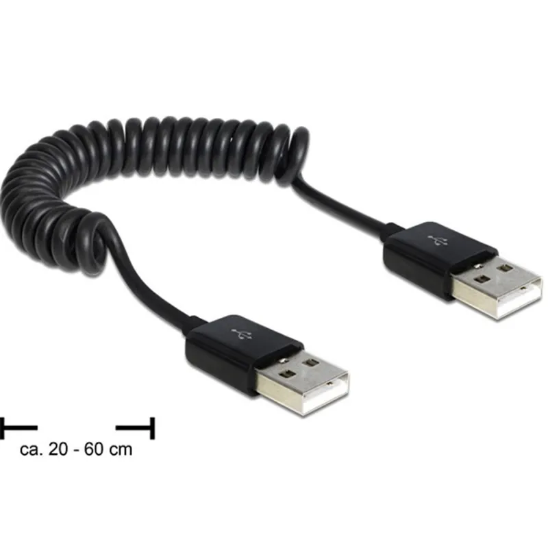 DELOCK Cable USB 2.0-A male / male coiled cable (83239) DELOCK Cable USB 2.0-A male / male coiled cable (83239)