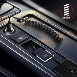 Axagon BUCM-AM10TB Twister USB-C - USB-A adat- és töltőkábel 0.6m fekete