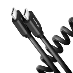 Kábel Axagon BUCM-CM10TB TWISTER USB-C - USB-C KÁBEL 0,6 m, Fekete