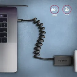 Kábel Axagon BUCM-CM10TB TWISTER USB-C - USB-C KÁBEL 0,6 m, Fekete