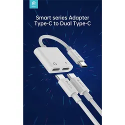 Devia Smart Series Type-C - 2xType-C audio adapter fehér (ST354137)