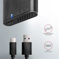 Axagon EEM2-SBC M.2 2280 SATA3 USB3.2 Gen 2×1 C külső ház fekete