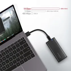 Axagon EEM2-SBC M.2 2280 SATA3 USB3.2 Gen 2×1 C külső ház fekete