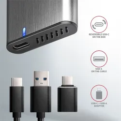 Axagon EEM2-SG2 M.2 külső SSD ház szürke