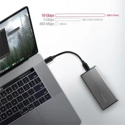 Axagon EEM2-SG2 M.2 külső SSD ház szürke