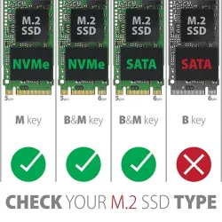 Axagon EEM2-SG2 M.2 külső SSD ház szürke