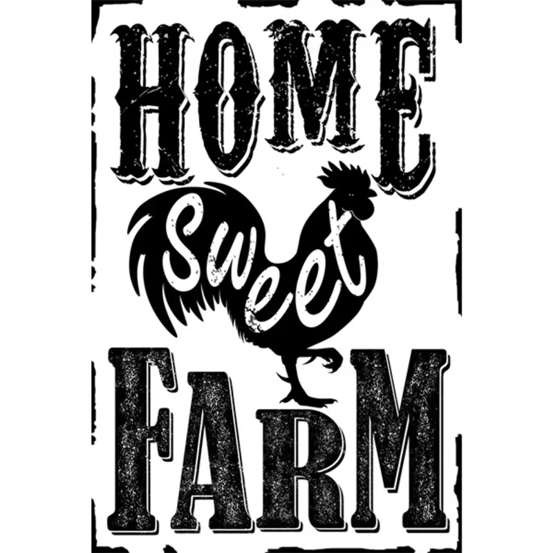 PF Home Sweet Farm 20x30 cm-es retro dekor fémtábla PF Home Sweet Farm 20x30 cm-es retro dekor fémtábla