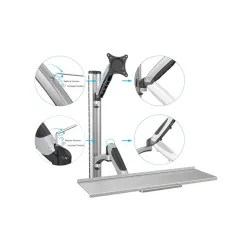 Digitus DA-90354 Flexible Wall Mount For Workspaces Grey