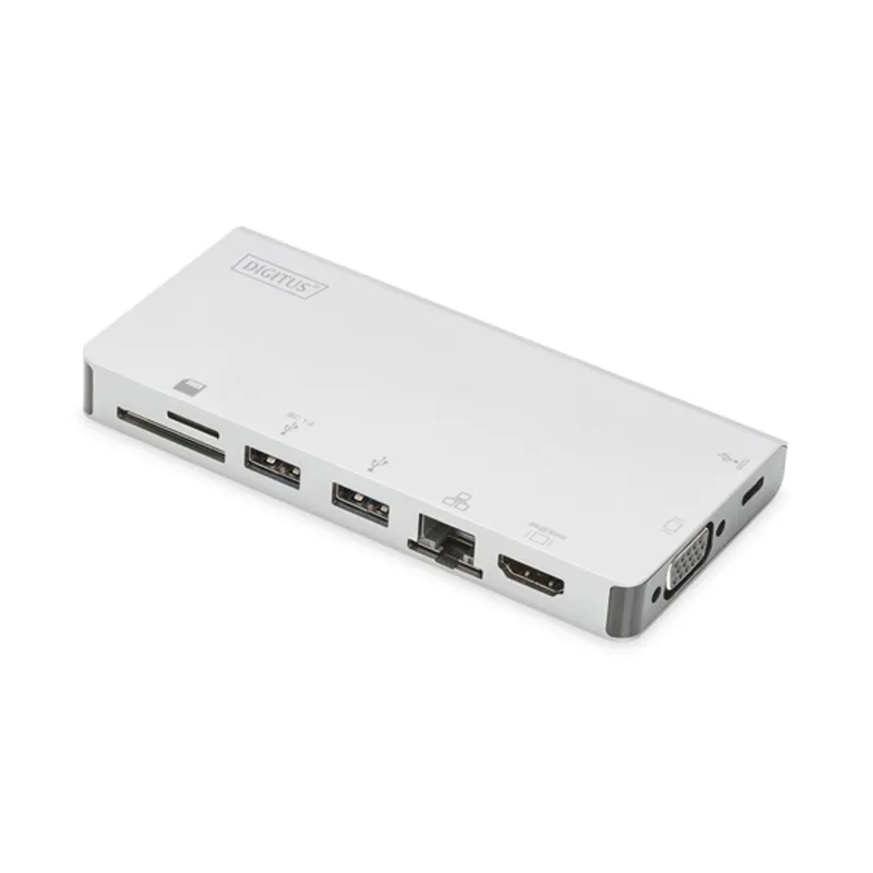 Digitus USB-C Multiport Travel Dock, 8 Port Digitus USB-C Multiport Travel Dock, 8 Port