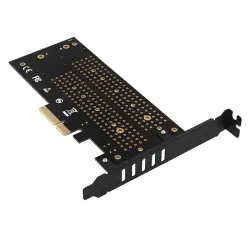 Axagon PCIE NVME+NGFF M.2 SSD adapter fekete (PCEM2-D)
