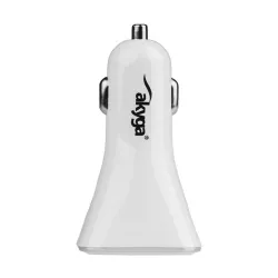 Szivargyújtó töltő Akyga AK-CH-08 2x USB-A 5-12V / max. 3A 18W Quick Charge 3.0 fehér