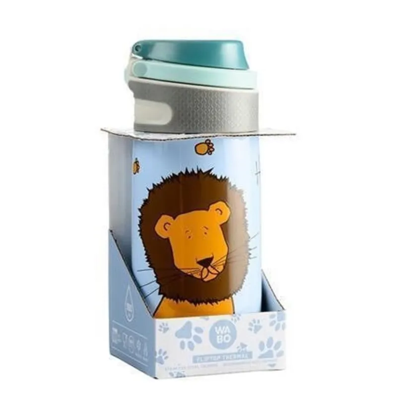 Wabo acél fedeles 350ml oroszlános termosz Wabo acél fedeles 350ml oroszlános termosz