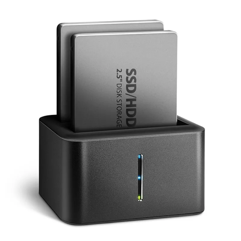 HDD Dokkoló Axagon ADSA-D25 SATA 2.5 CLONE DUAL SSD Dock Station - USB 3.2 Gen 1, Fekete HDD Dokkoló Axagon ADSA-D25 SATA 2.5 CLONE DUAL SSD Dock Station - USB 3.2 Gen 1, Fekete