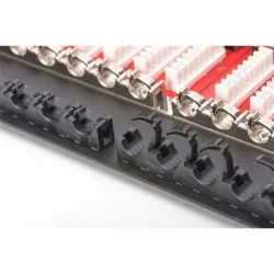 Digitus DN-91624S-SL-SH patch panel 24 port 0.5U 19" CAT6 árnyékolt fekete