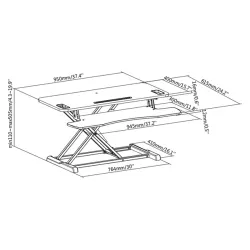 Digitus DA-90380-1 Ergonomic Workspace Riser