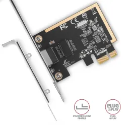Axagon PCEE-GRF 1Gb/s PCIe x1 RJ45 hálózati adapter low profile