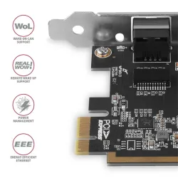 Axagon PCEE-GRF 1Gb/s PCIe x1 RJ45 hálózati adapter low profile