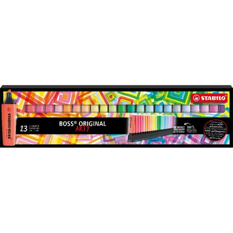 STABILO BOSS ORIGINAL ARTY 23 db-os asztali szövegkiemelő készlet STABILO BOSS ORIGINAL ARTY 23 db-os asztali szövegkiemelő készlet
