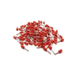 Tracon E113 1.5 mm2 100 db Szigetelt piros érvéghüvely