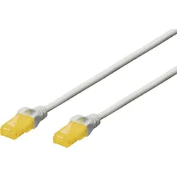 RJ45 Hálózat Csatlakozókábel CAT 6A U/UTP 1.00 m Szürke Halogénmentes, sodort érpár Digitus