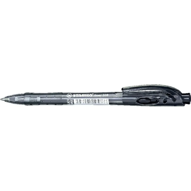 Stabilo Liner 308 10 db/csomag fekete golyóstoll Stabilo Liner 308 10 db/csomag fekete golyóstoll