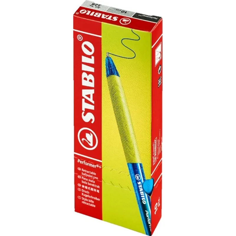 Stabilo Performer+ 10db/csomag kék golyóstoll Stabilo Performer+ 10db/csomag kék golyóstoll