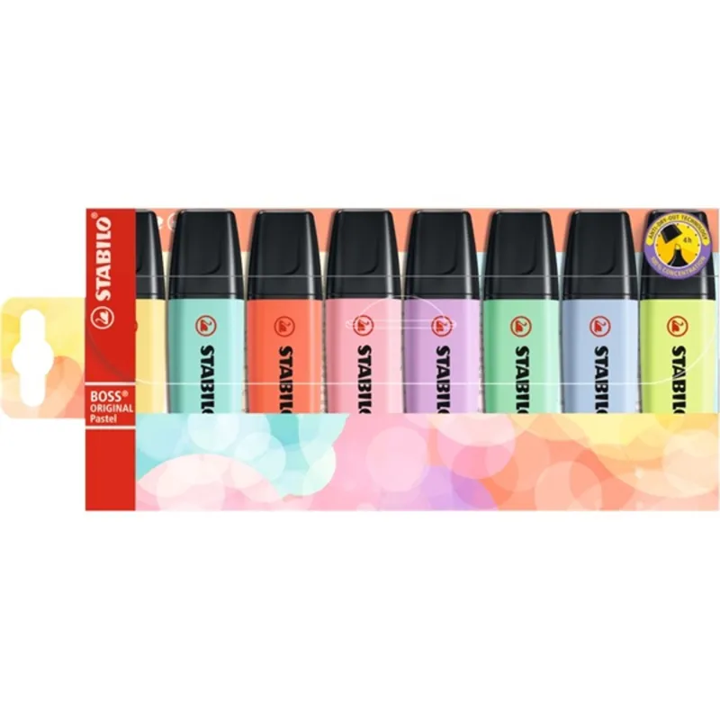 Stabilo BOSS ORIGINAL Pastel V2 8db-os vegyes színű szövegkiemelő Stabilo BOSS ORIGINAL Pastel V2 8db-os vegyes színű szövegkiemelő