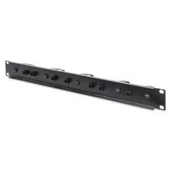 DIGITUS műanyag gyűrűs kábelrendező panel 1U 19" (DN-97602-2)