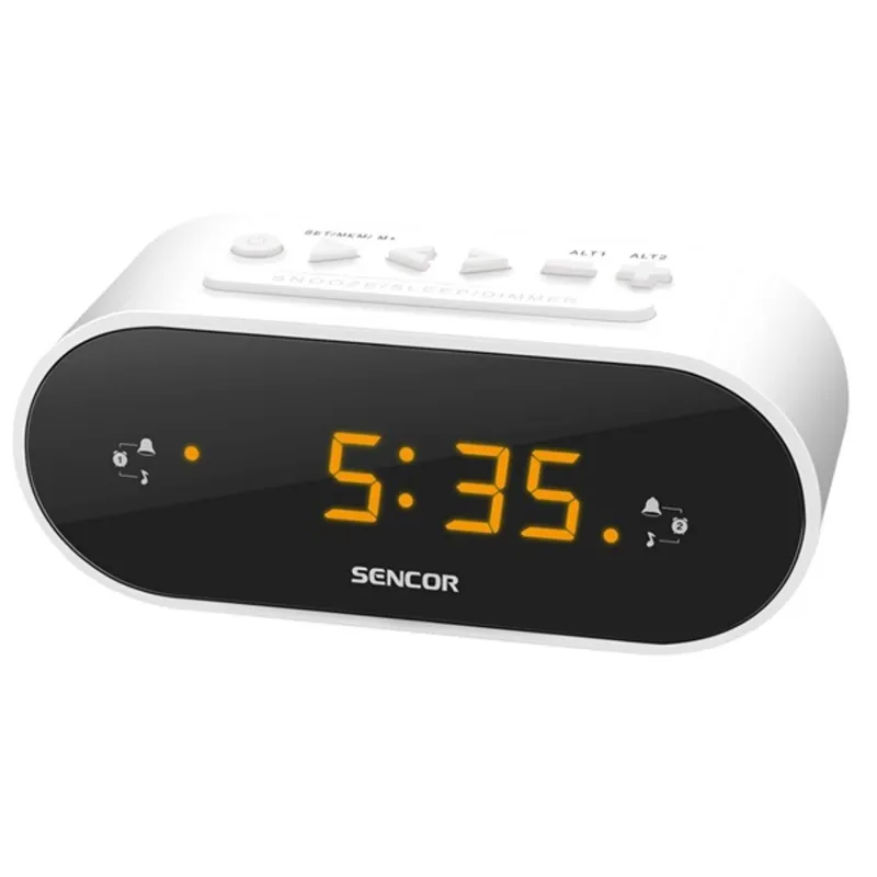 Sencor SRC 1100 W fehér rádiós ébresztőóra Sencor SRC 1100 W fehér rádiós ébresztőóra