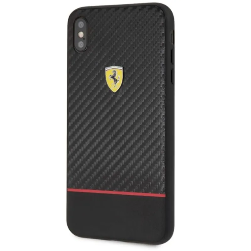 Ferrari On-Ttrack Racing iPhone XS MAX karbon karbon/gumi hátlap Ferrari On-Ttrack Racing iPhone XS MAX karbon karbon/gumi hátlap