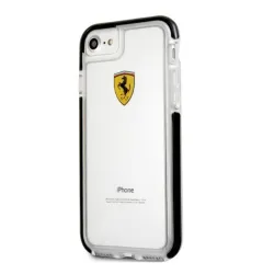 Ferrari iPhone 7 átlátszó fényes fekete tok